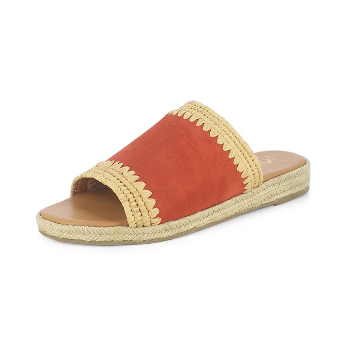 Raffia With Leather Sandal