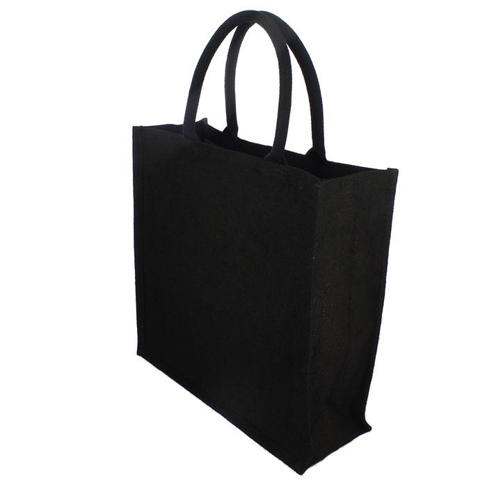 Black Jute Shopping Bag