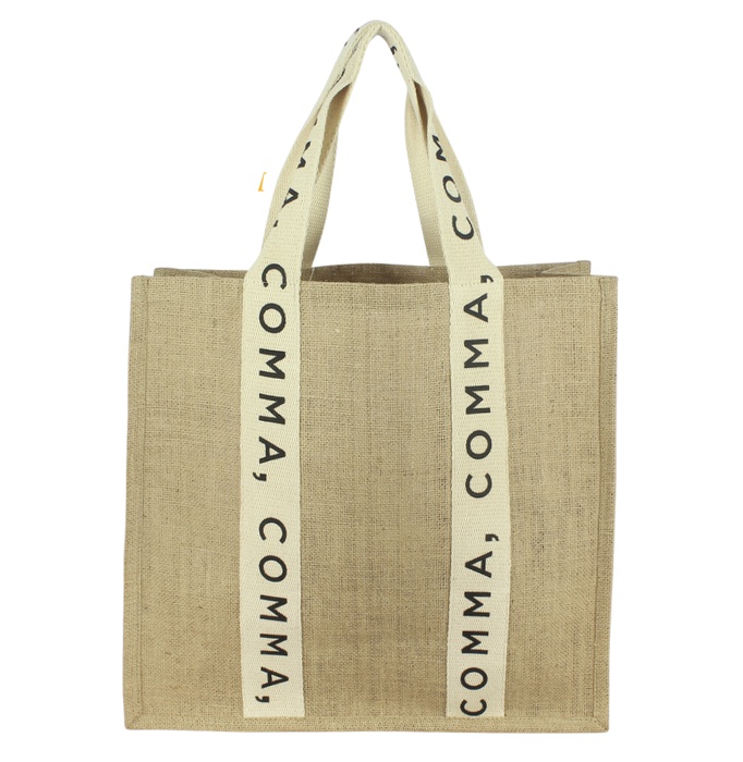 Jute Shopping Bag With Cotton Lace