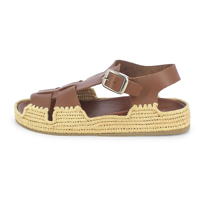 Raffia & Leather with Crape