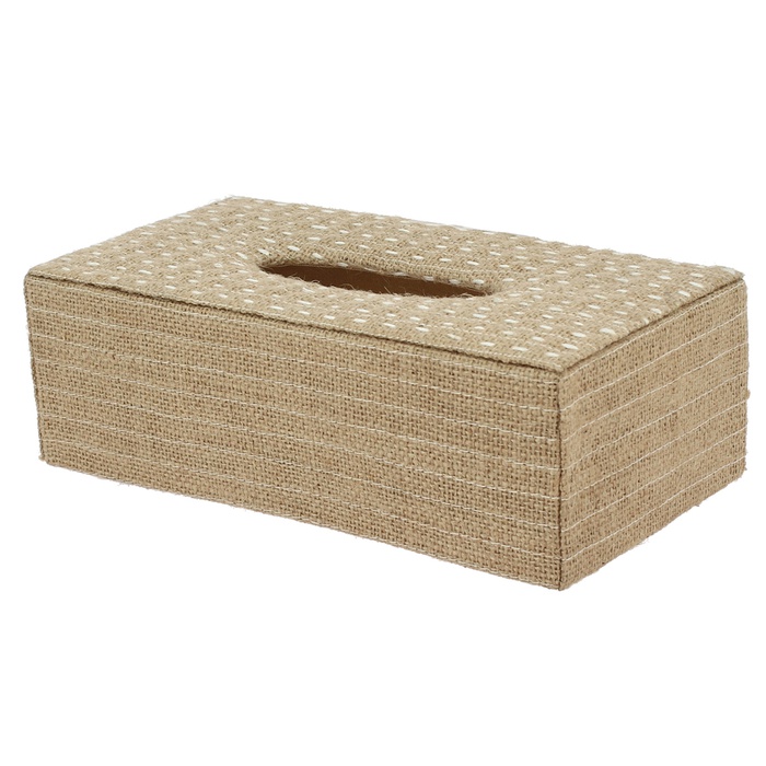jute Fabric Tissue Box