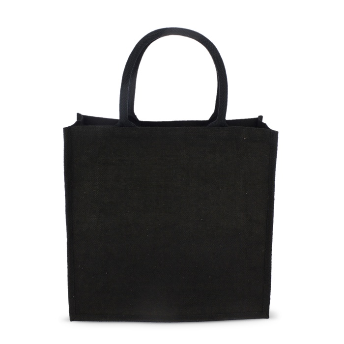 Black Jute Shopping Bag