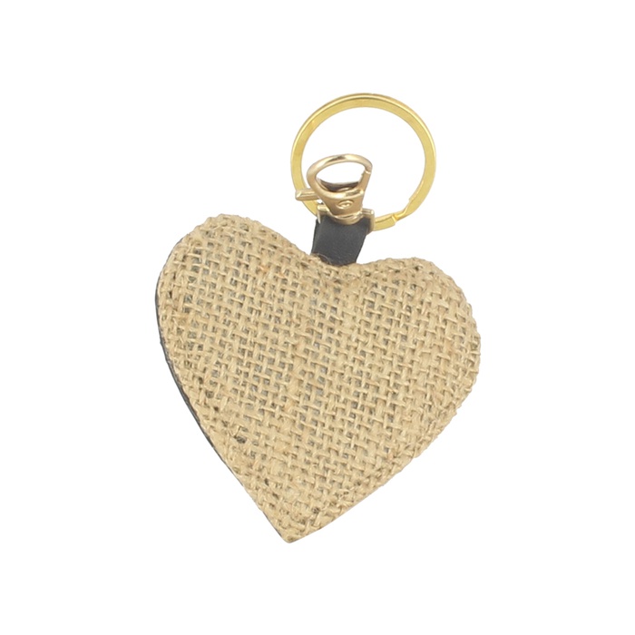 Jute & Leather Key Ring