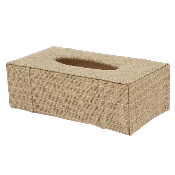 jute Fabric Tissue Box